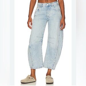 NWT We The Free Good Luck Women's Mid Rise Barrel Jeans 28